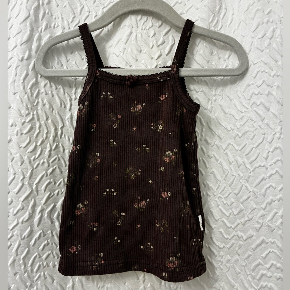 Jamie Kay Purple Floral Ribbed Tank 1yr